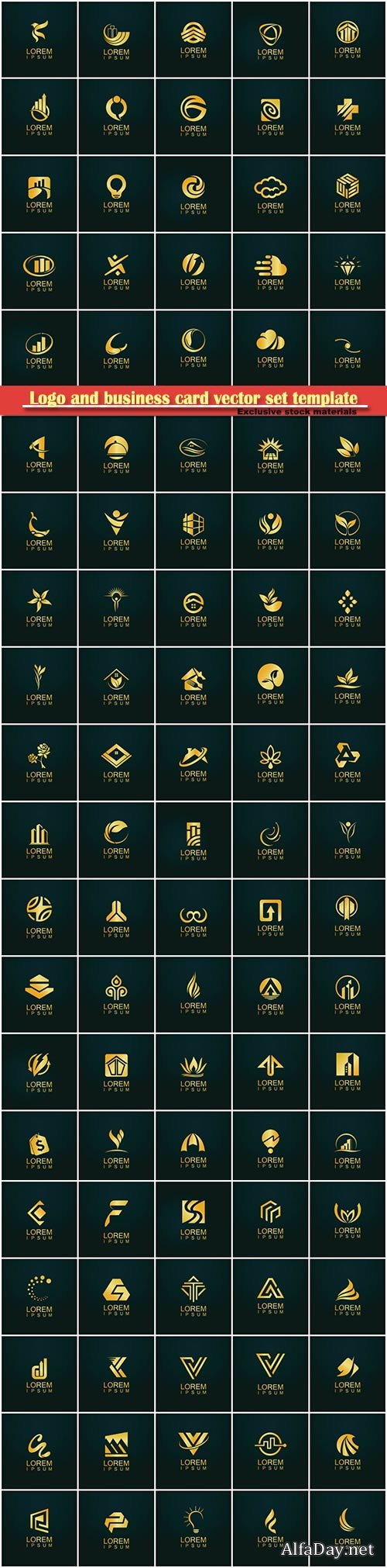 Logo and business card vector set template # 19