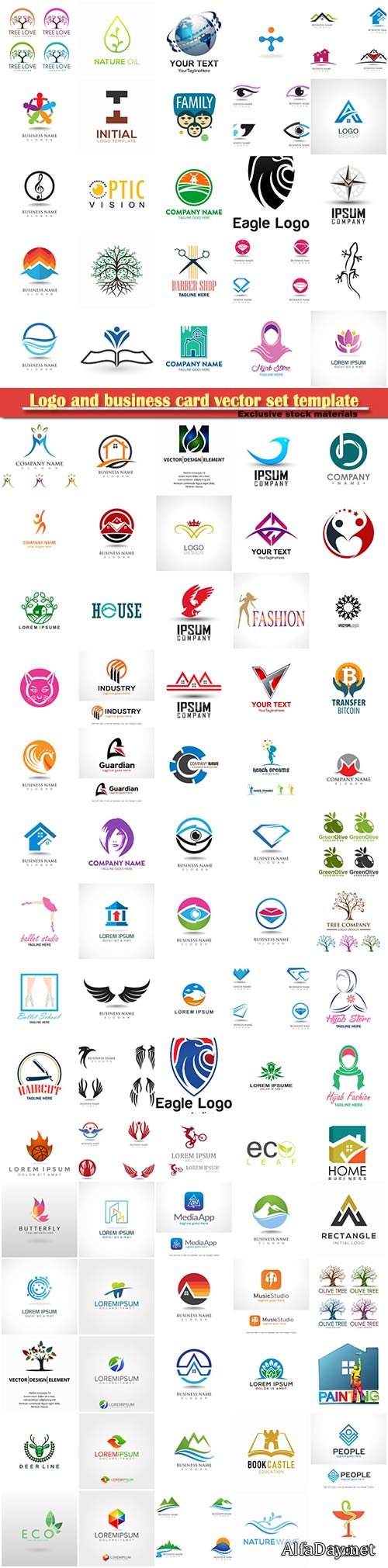 Logo and business card vector set template # 31