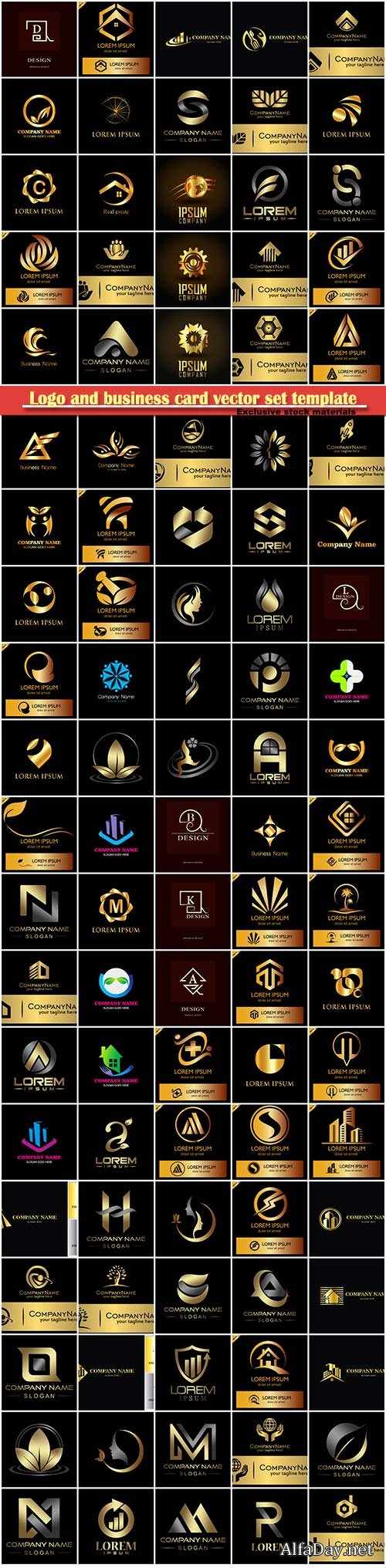 Logo and business card vector set template # 33