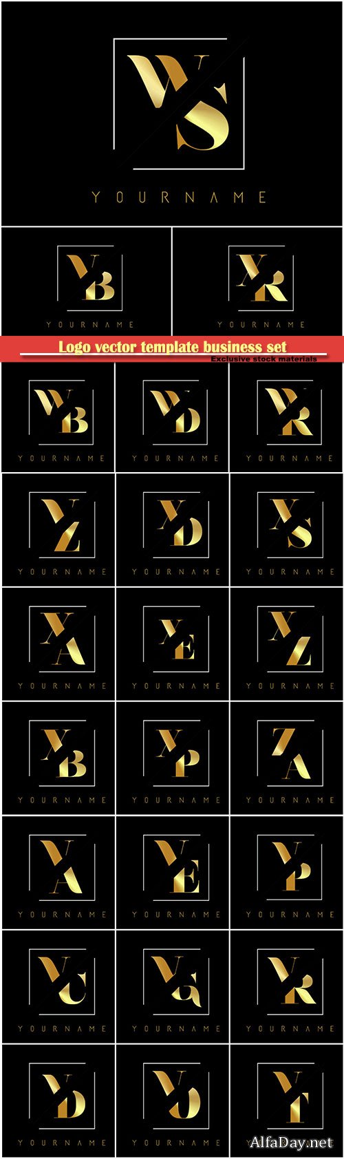 Logo vector template business set # 4