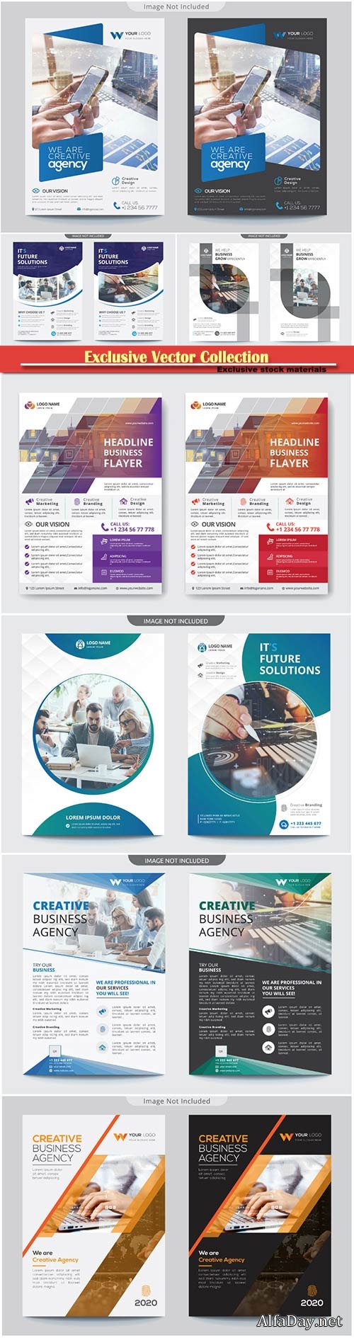 Brochure cover design vector template # 7