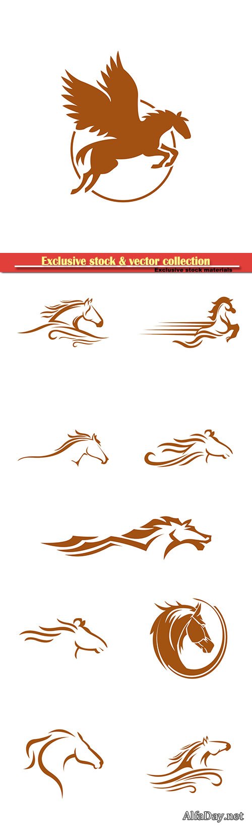 Horse logo vector illustration