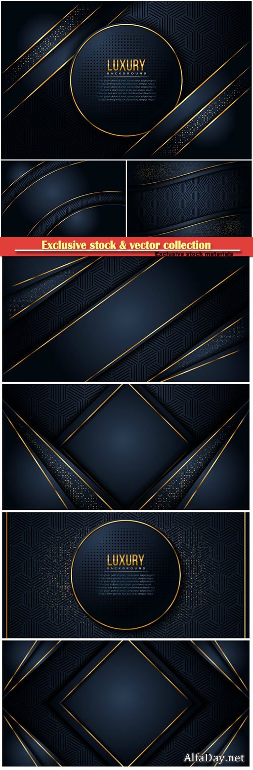 Luxurious dark background with gold glitter