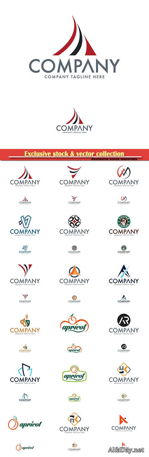 Logo vector template business set # 35