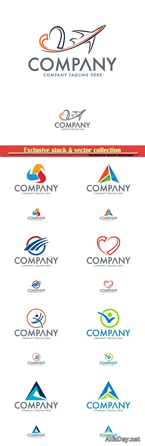 Logo vector template business set # 53
