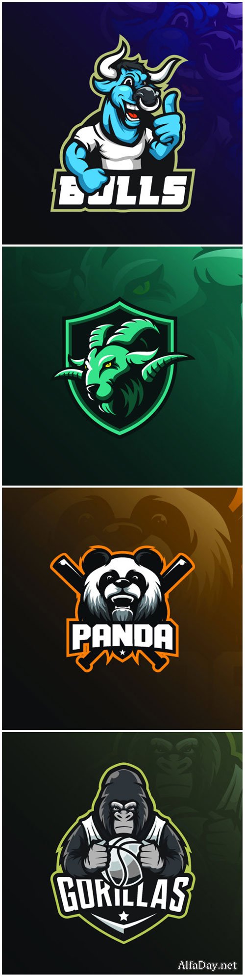 Mascot vector logo design with modern illustration concept style for badge, emblem and tshirt printing # 5