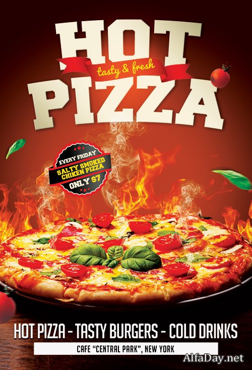 Hot Pizza Flyer Premium