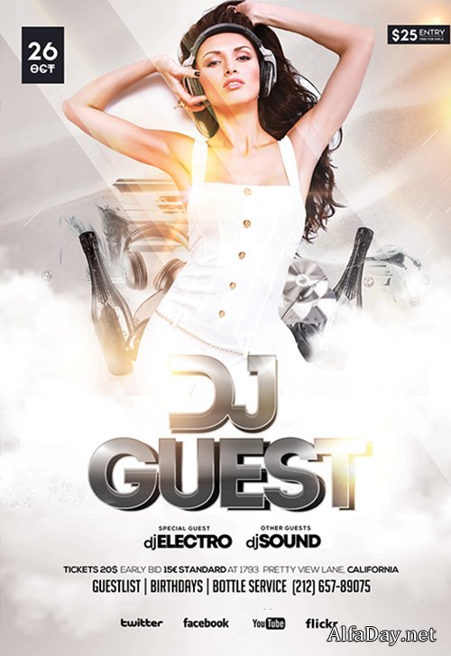 Dj Guest PSD Flyer Template