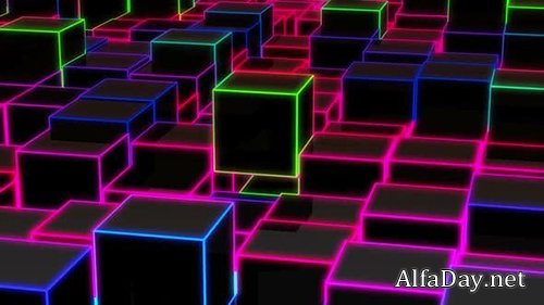 Videohive - Cube Edge Neon Hd - 24972570