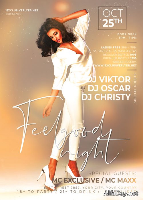Feelgood night - Premium flyer psd template