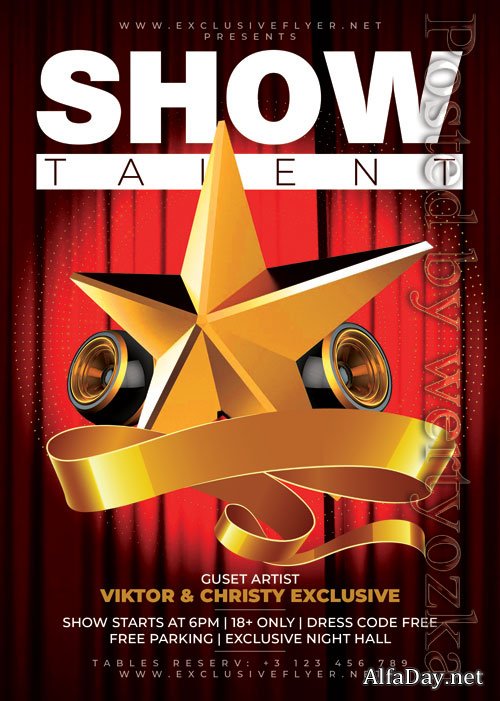 Show talent - Premium flyer psd template