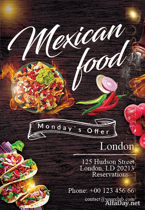 Mexican Food - Premium flyer psd template