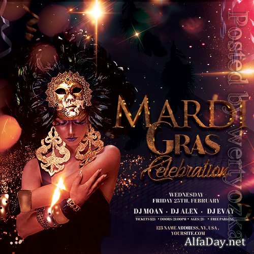 Masquerade Ball Party - Premium flyer psd template