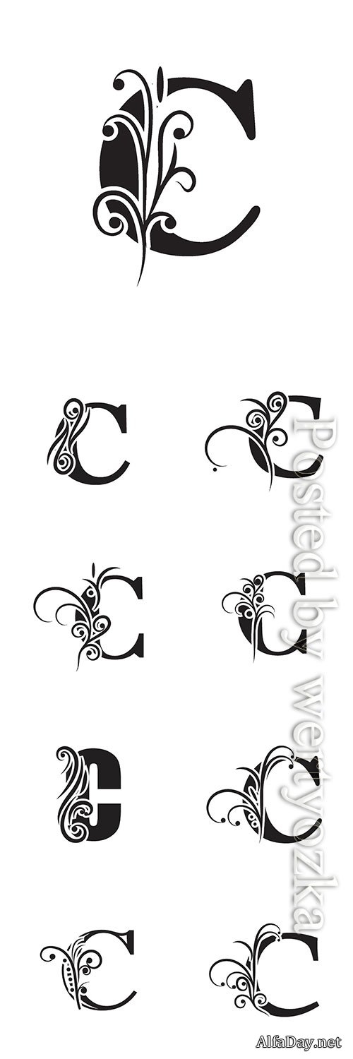 Letter C logo template vector icon design