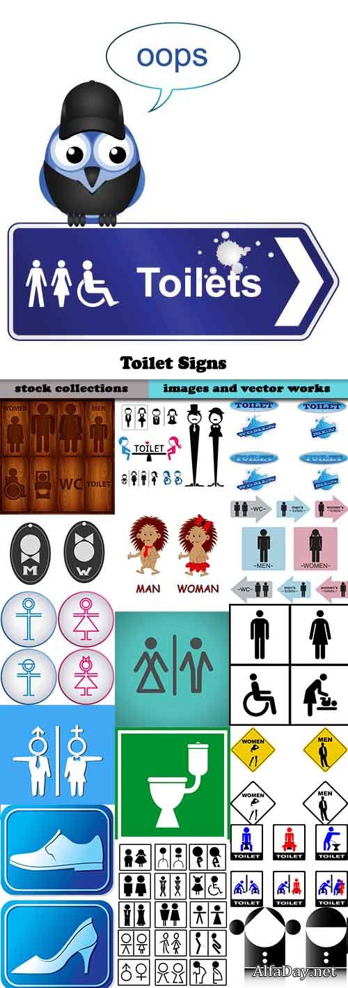 Toilet Signs-25xEPS