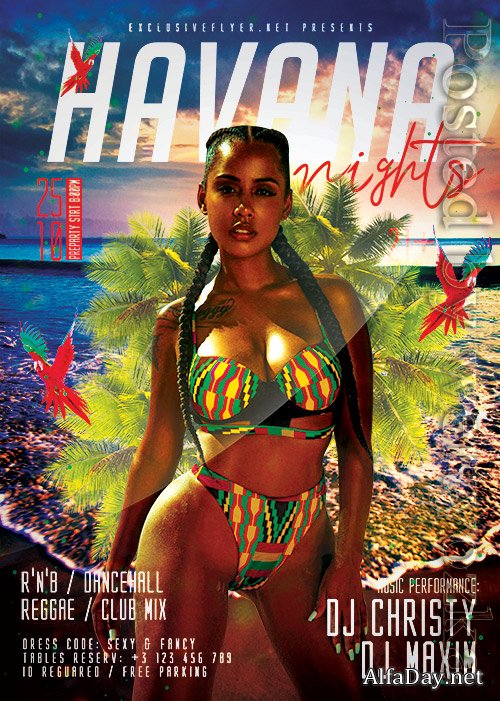 Havana nights - Premium flyer psd template
