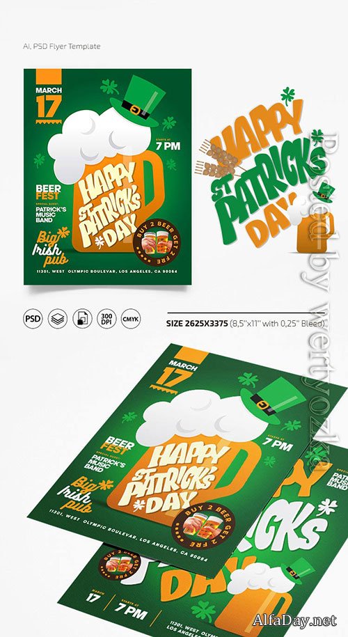 St Patrick Day - Premium flyer psd template