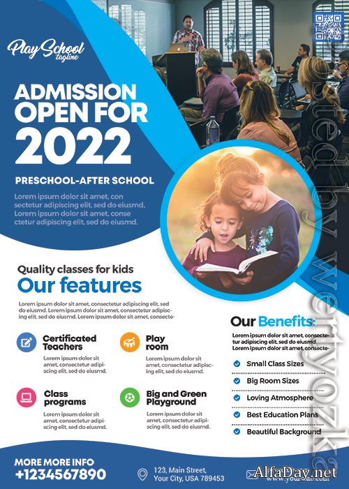 School Admission  - Premium flyer psd template