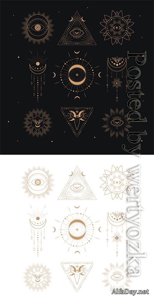 Sacred geometric logo template