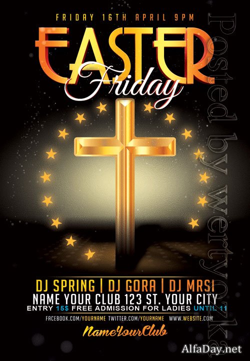 Easter friday - Premium flyer psd template
