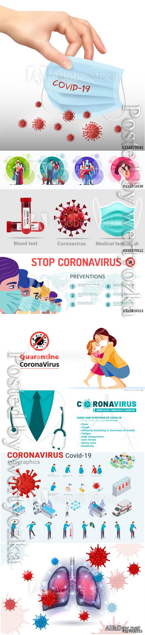 Coronavirus treatment concept vector design