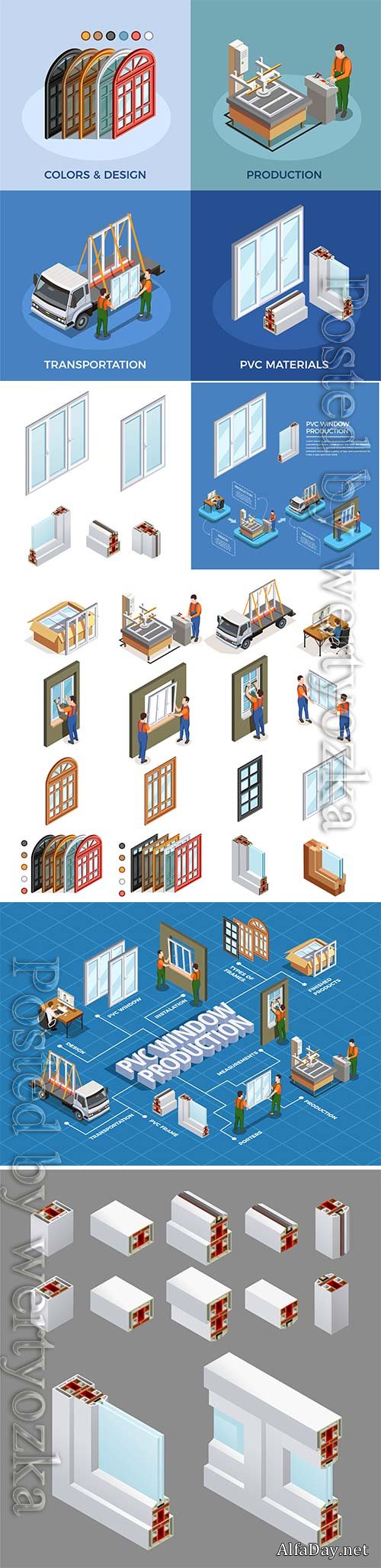 Pvc windows production and transportation
