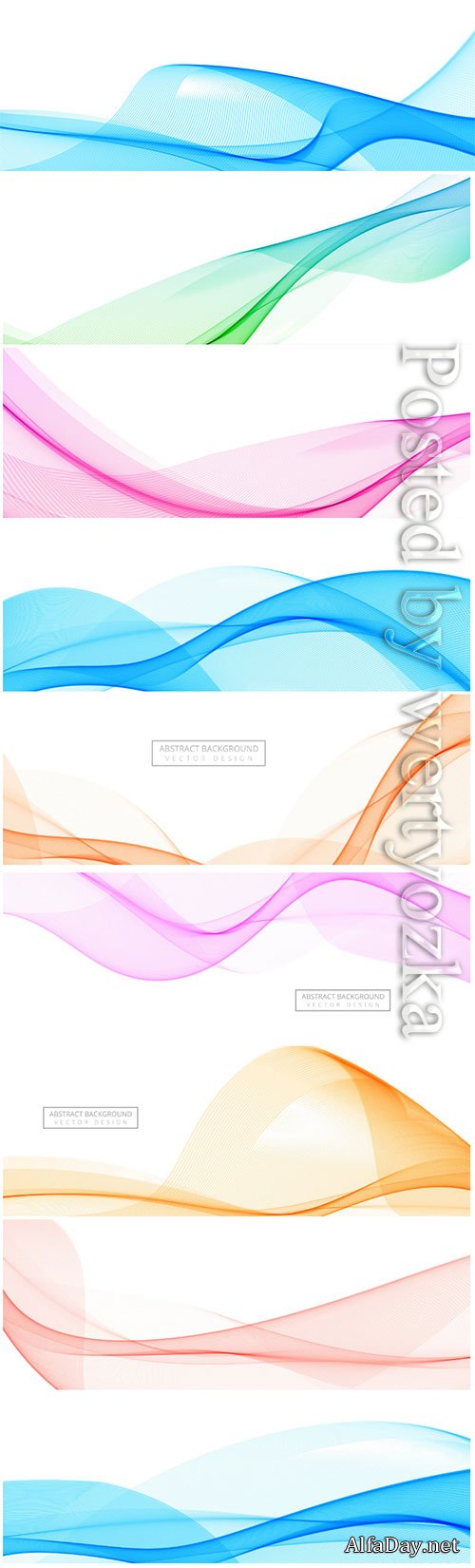 Modern flowing wave banner on white background