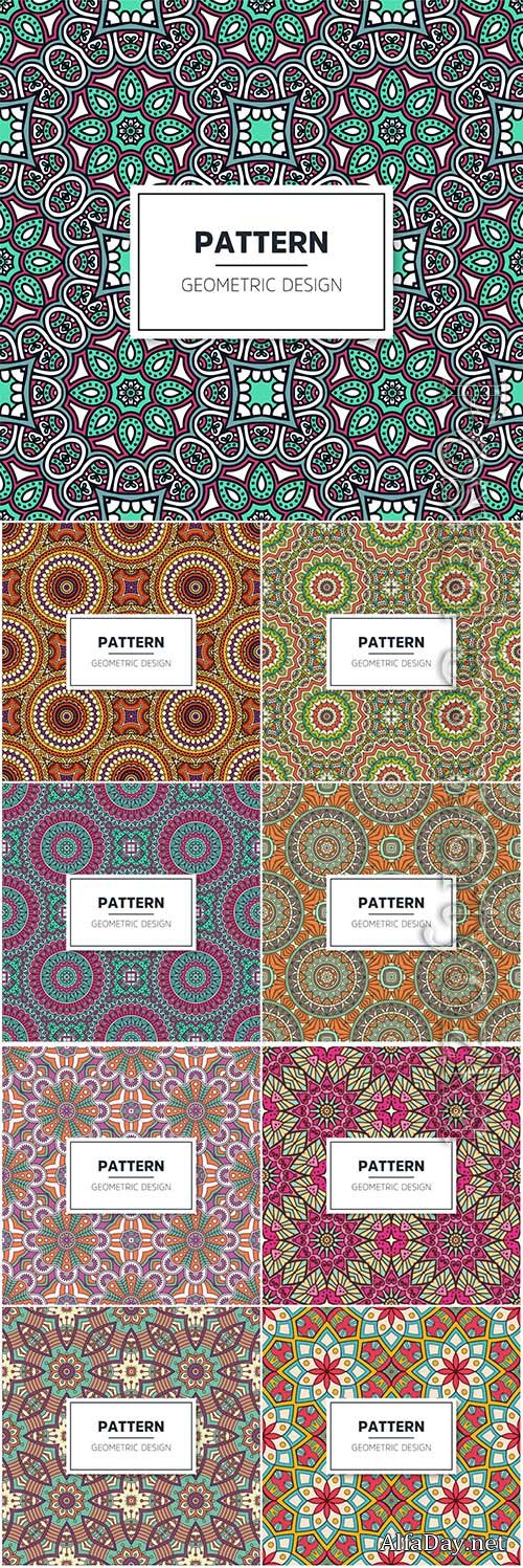 Luxury ornamental mandala seamless vector pattern # 9