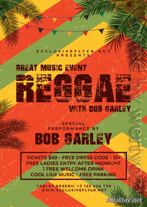 Reggae - Premium flyer psd template