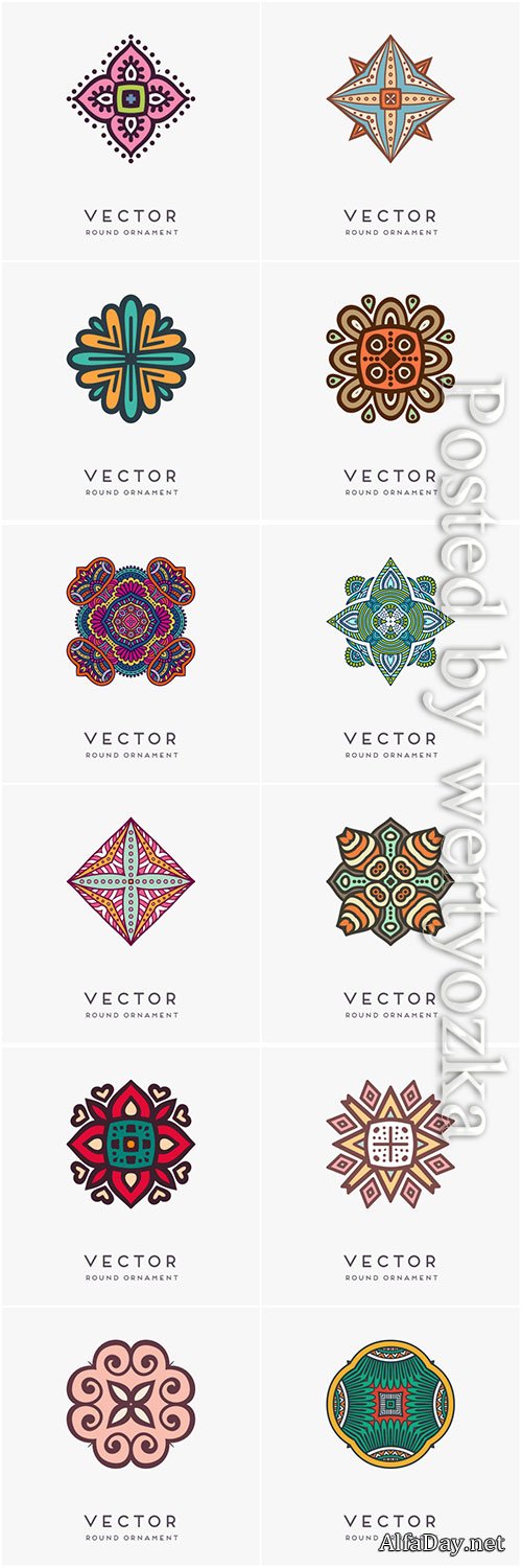 Decorative hand drawn mandala vector illustration # 7