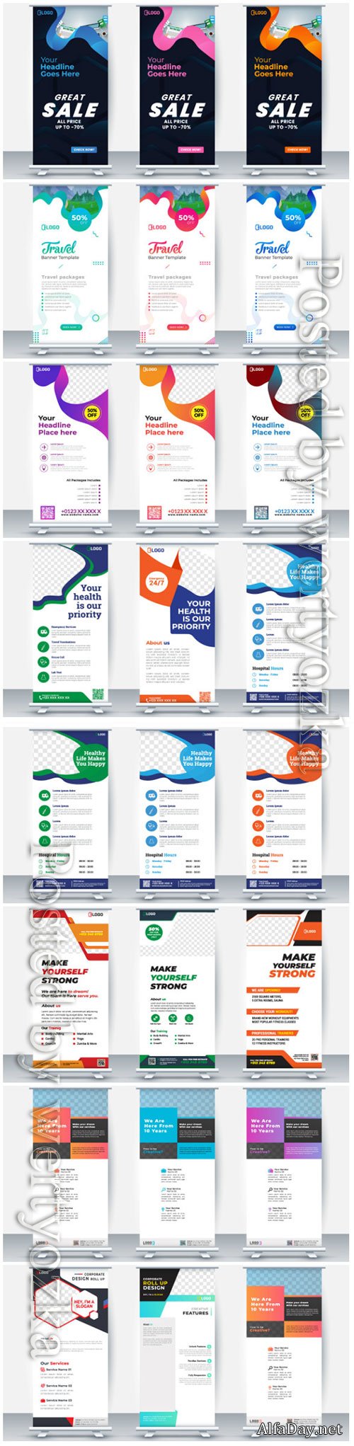 Roll up business brochure flyer banner vector design # 3