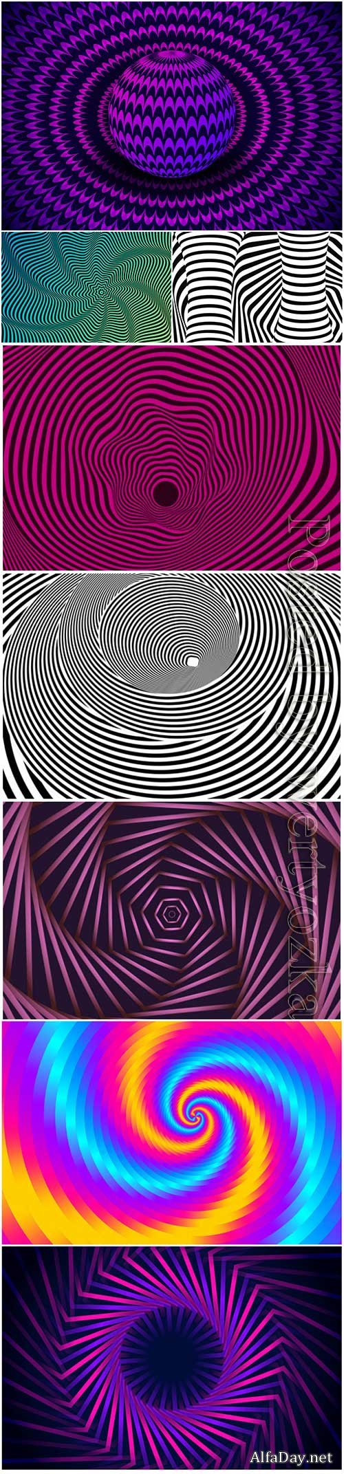 Psychedelic optical illusion vector background # 10