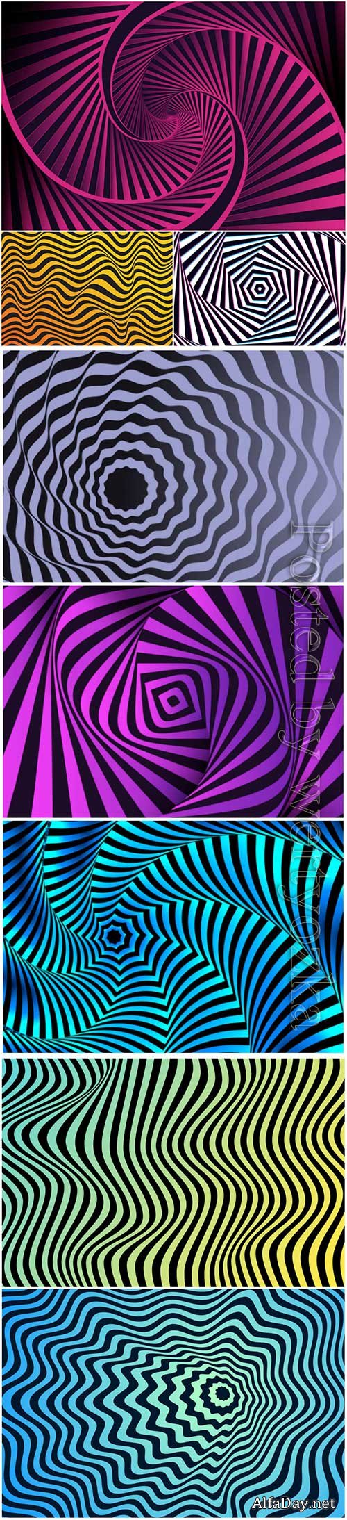 Psychedelic optical illusion vector background # 7