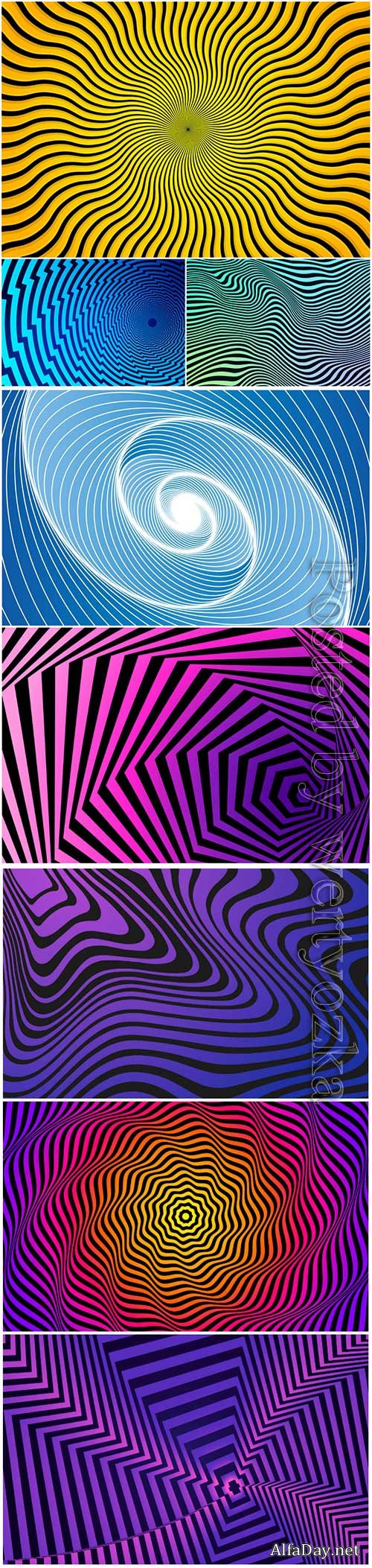 Psychedelic optical illusion vector background # 5