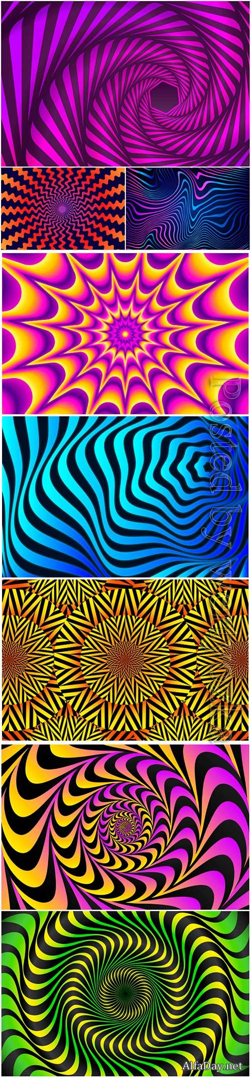 Psychedelic optical illusion vector background # 4