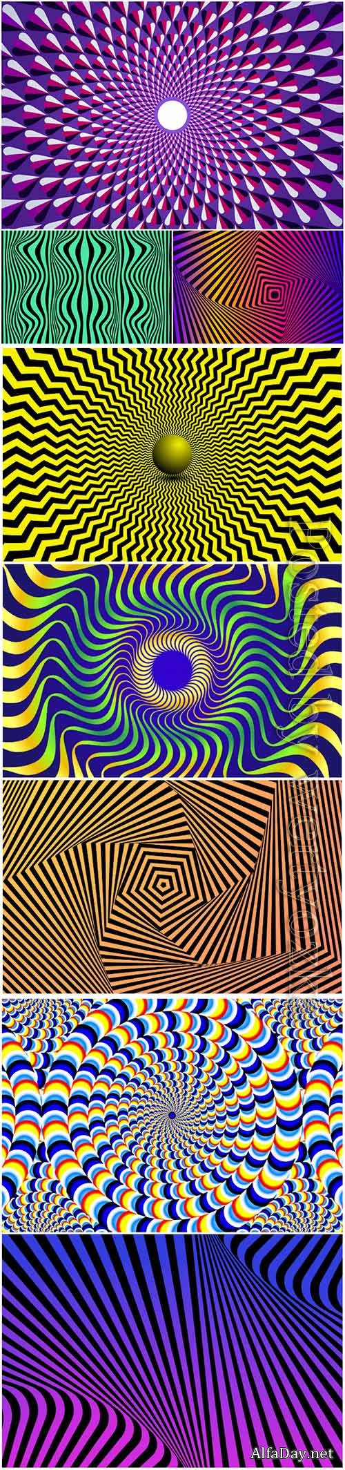 Psychedelic optical illusion vector background # 3