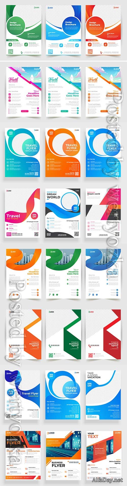 Business vector flyer template design