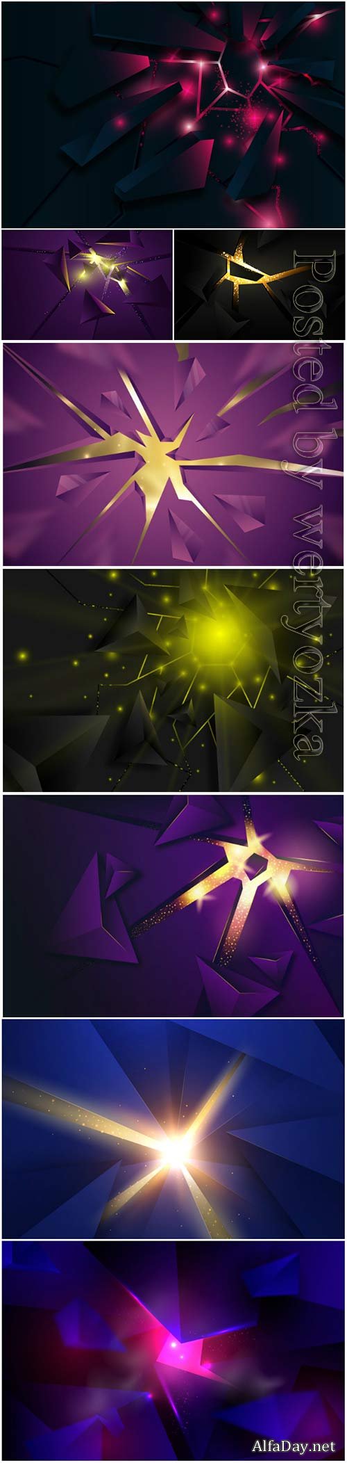3d explosion with light vector background