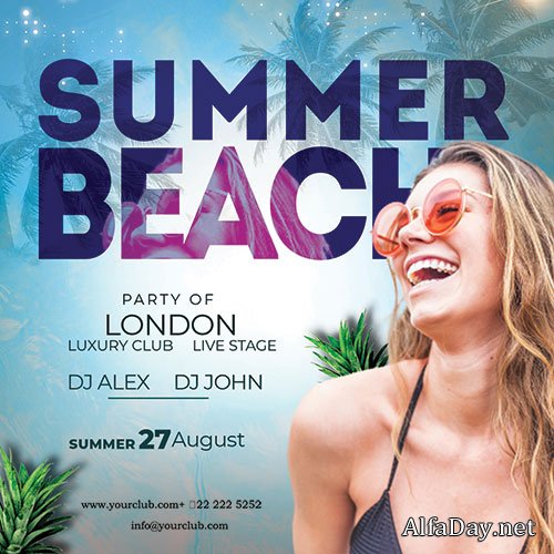 Summer Time - Premium flyer psd template
