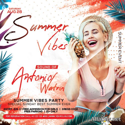 Summer Vibes - Premium flyer psd template