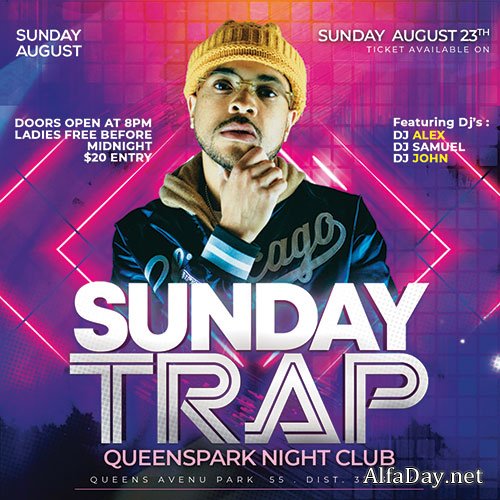 Dj Sunday Club - Premium flyer psd template