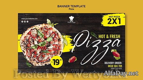 Pizza restaurant horizontal banner