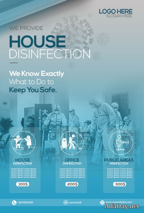 House Disinfection  - Premium flyer psd template