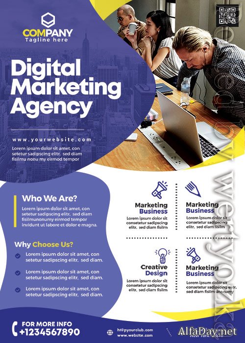 Marketing Agency Flyer PSD Template