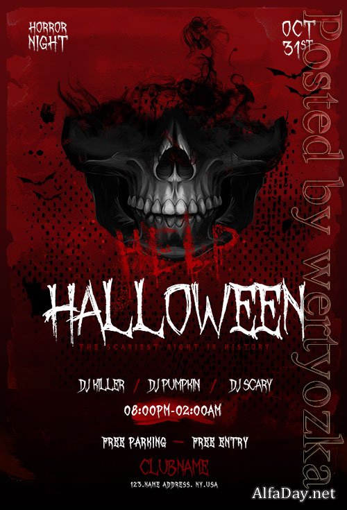 Halloween Nightmare Flyer PSD Template
