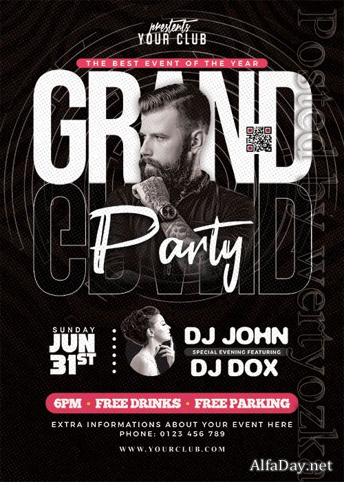 Grand Party Event Flyer PSD Template