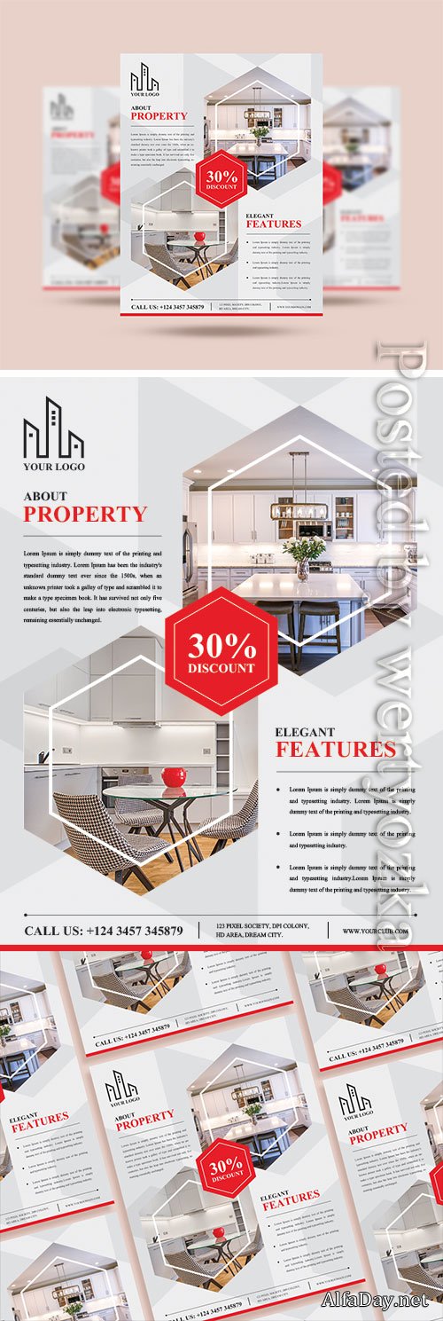 Real Estate Flyer Design Psd Template