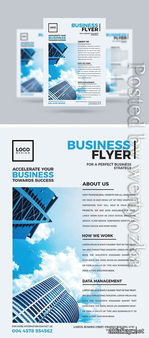 Modern Business Flyer Psd Template Design