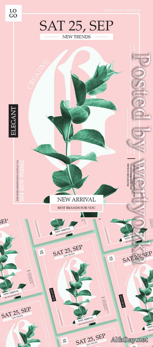 Green Flyer Psd Design Template