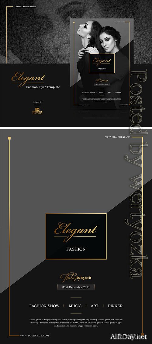 Elegant Fashion Flyer Psd  Template